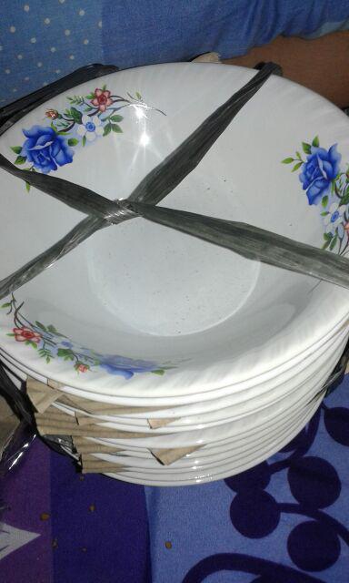 Mangkok Makan Keramik 7 Rose Murah Bagus Tebal Isi 6 Pcs