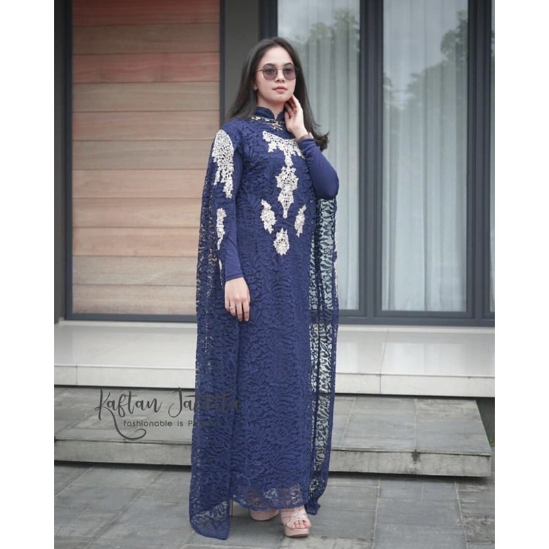 Kaftan Brukat Zhafira | Kaftan Wanita Cape Brukat Premium By Kaftan Jakarta