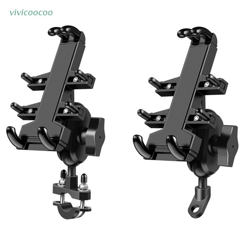 VIVI   A01 Aluminum Motorcycle Handlebar Side Mirror Bike Bicycle Phone Holder Mount