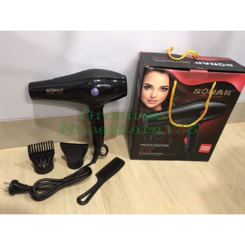 Hair Dryer Sonar SN 1236 -Alat Pengering Rambut - Hairdryer Hair Dryer Hawa Panas dan Dingin