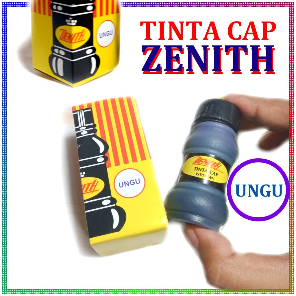 

Tinta stampel zenith stamping ink ungu isi ulang tinta cap