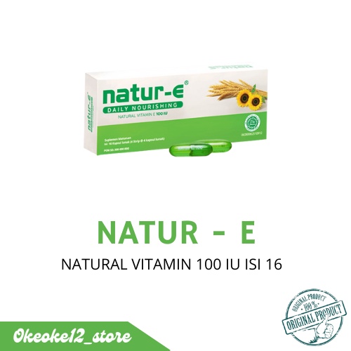 Jual Natural Vitamin E 100 IU Soft Capsule 16s (Box) Shopee Indonesia