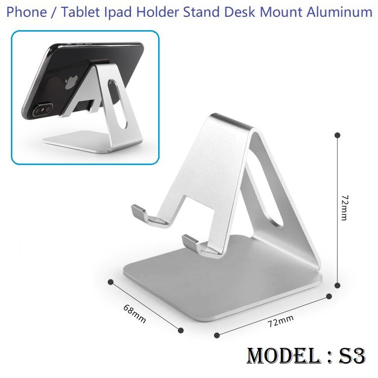 Holder Stand HP Handphone Smartphone Tablet ipad Desktop Meja Besi S-3