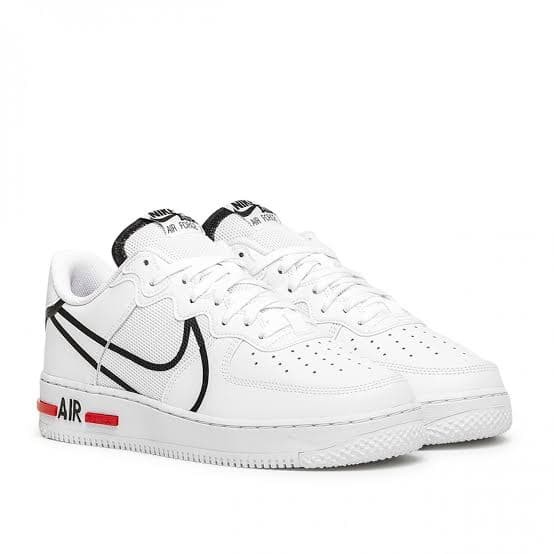 nike air force 1 react white black