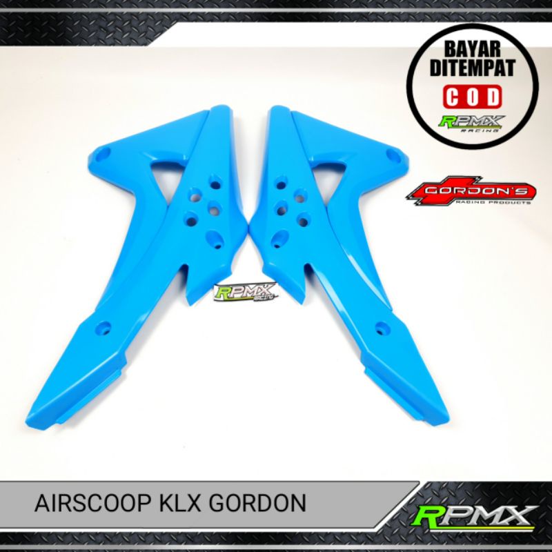 AIR SCOOP KLX GORDON - COVER SAYAP TANGKI KLX GORDON - BIRU GO PRO
