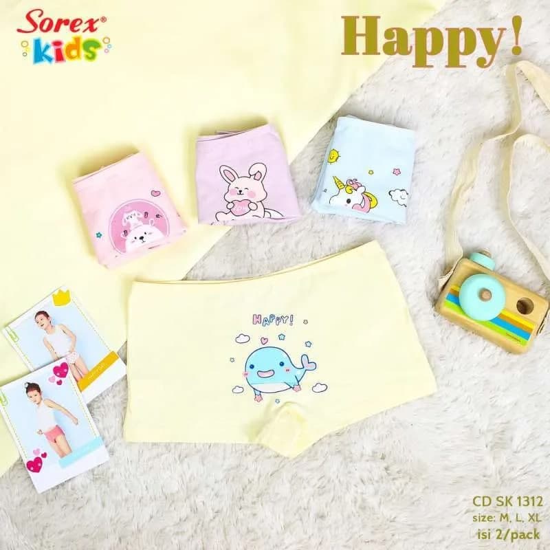 Celana Dalam Anak Perempuan SOREX SK1312 3IN1 Happy Sorex SBSKEBONSARI