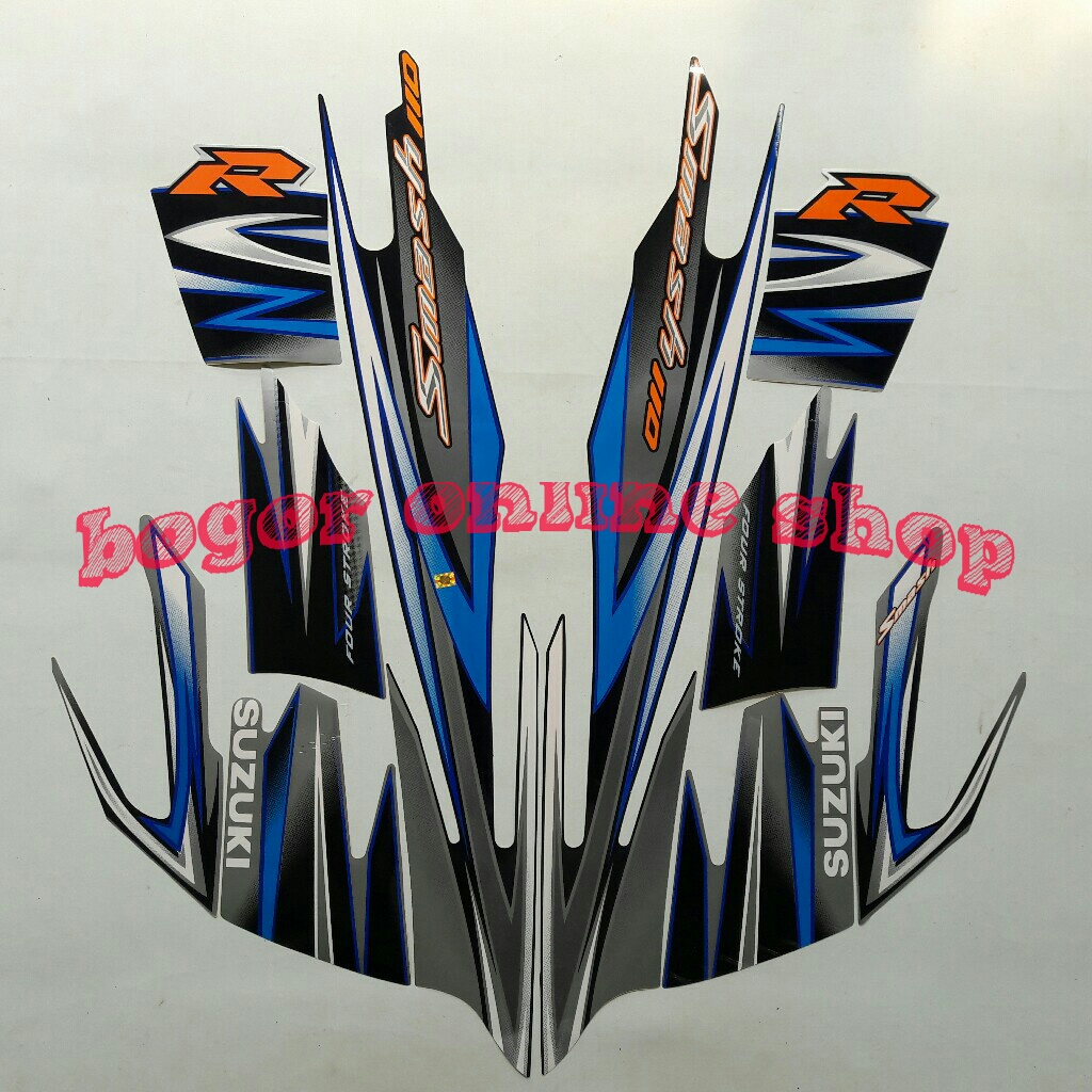 striping motor smash 110r 2009 hitam-silver