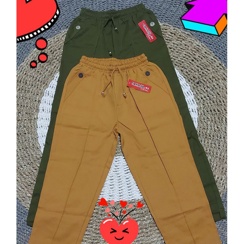 LUNA PENSIL BUTTON PANTS FULL KARET/ BAGGY BUTTON FULL KARET