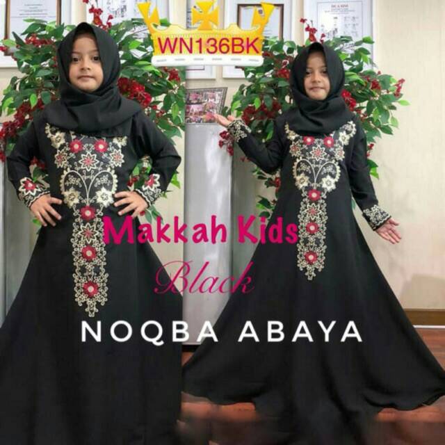 Abaya anak bordir shafiyah mella madinah
