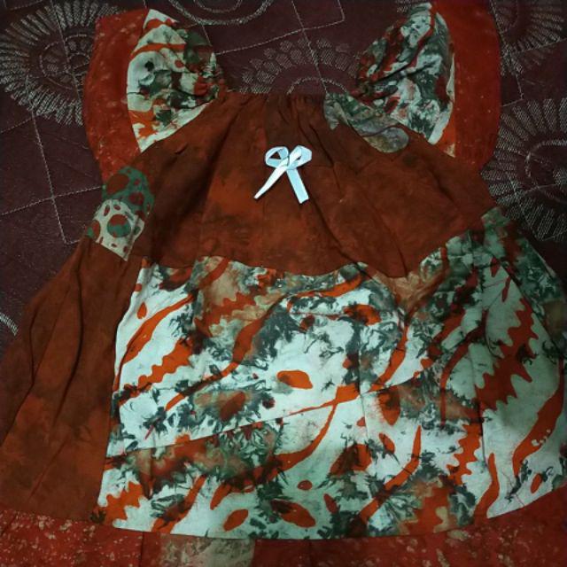 (cod) Setelan Perca Batik Anak Perempuan Cewek 1-5 Tahun Murah Kekinian Grosir
