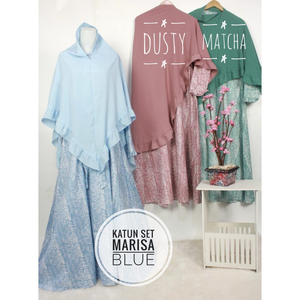 GRAGE SHOP Gamis Set khimar MARISA katun jepang syari muslim fashion ootd wanita adem jumbo syari