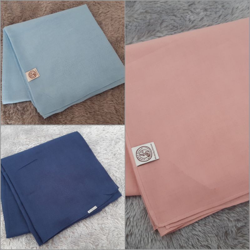 Voal Plain by Umama - Biru- Navy Dongker - Peach Salem - Kerudung hijab persegi segi empat square