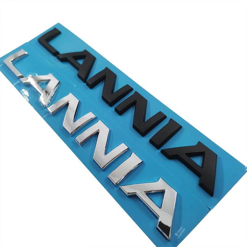1pc Stiker Emblem Tulisan Lannia Bahan Abs Untuk Dekorasi Mobil Nissan Lannia