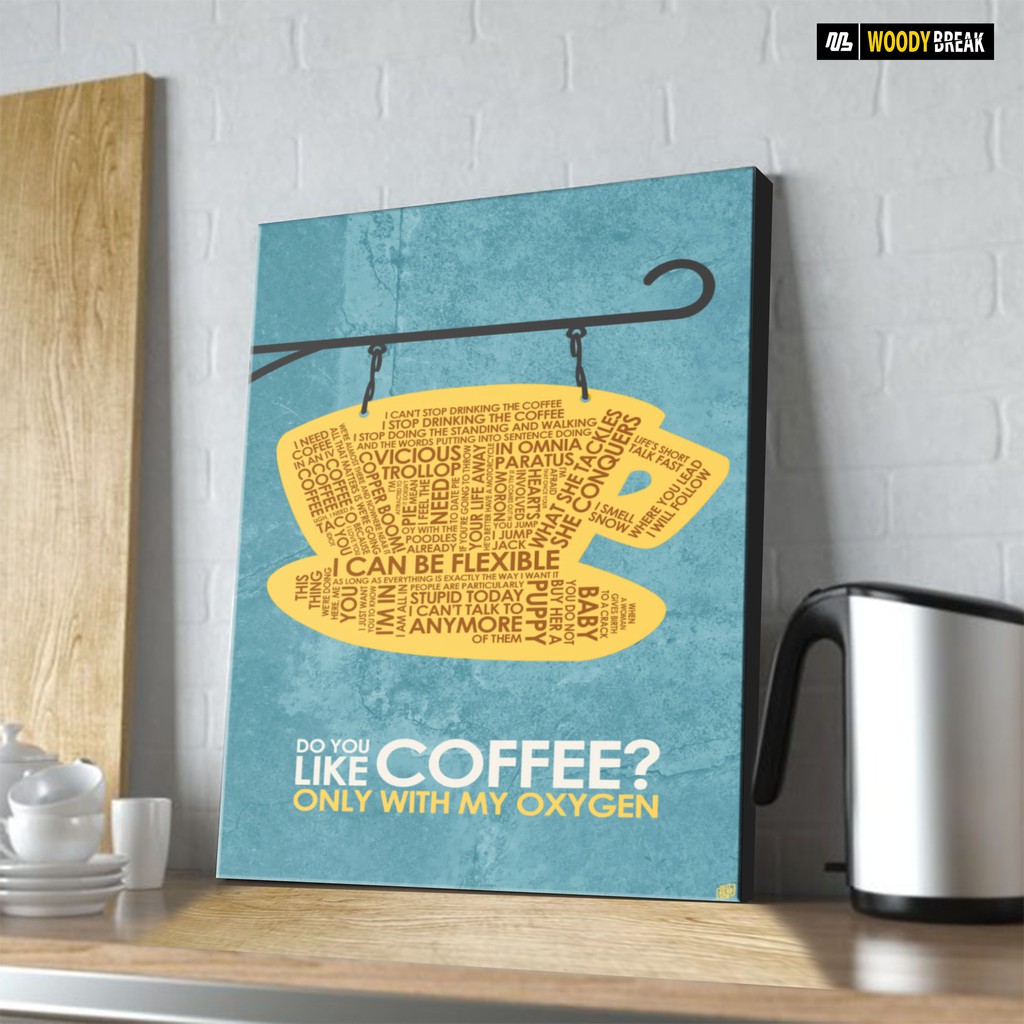 Poster Kayu Kopi Hiasan Dinding