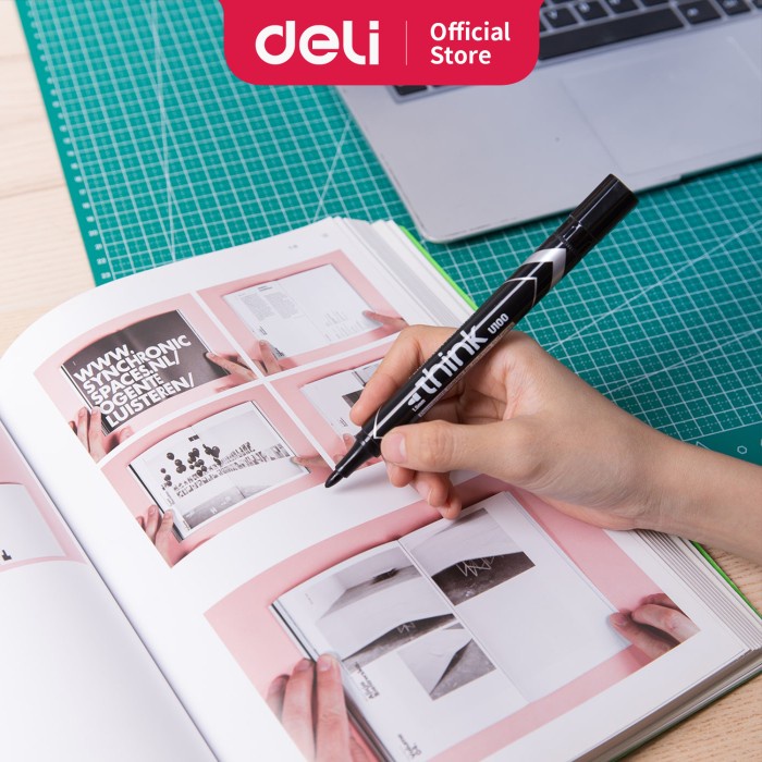 

TULIS-ALAT- DELI EU00120 DRY ERASE MARKER/SPIDOL WHITEBOARD - HITAM, 1 PCS -ALAT-TULIS.