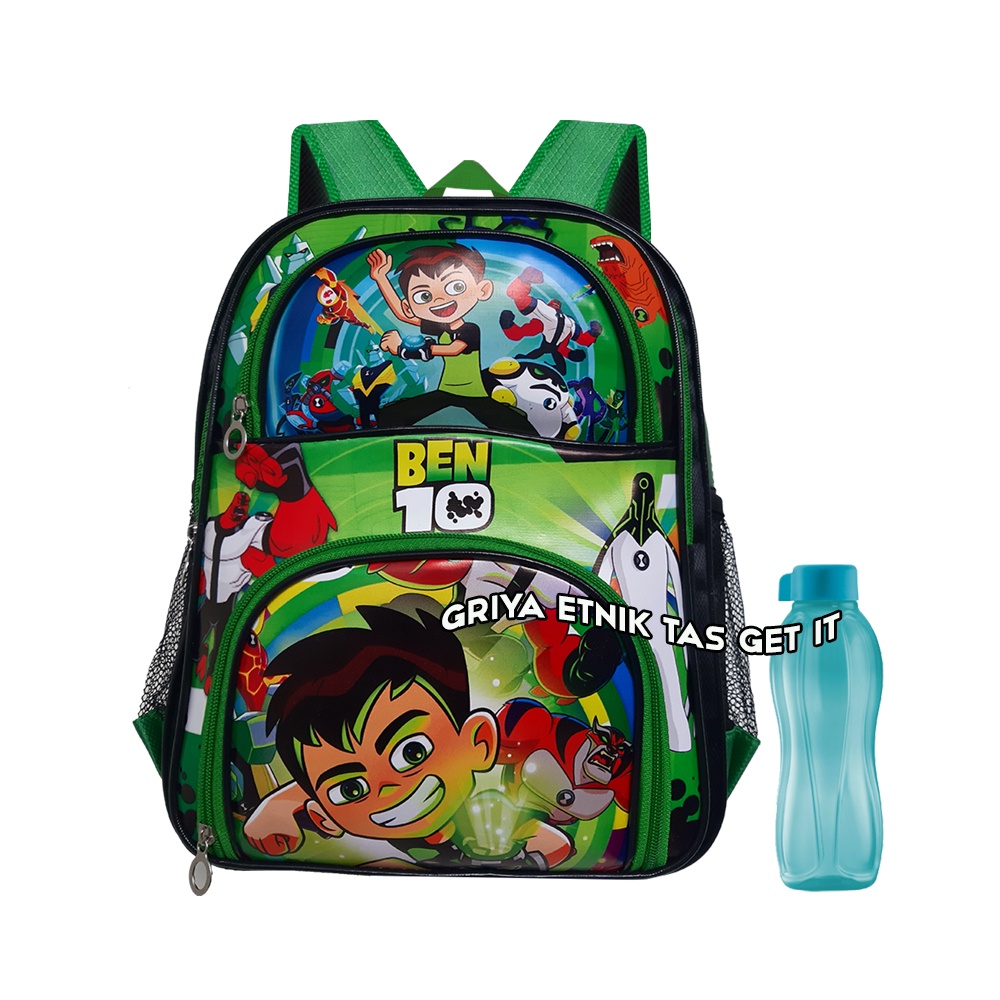 Tas Sekolah Anak Laki laki TK Paud BONUS BOTOL Nusa Stumble Boboiboy Ben 10 Free Fire Batman Prada