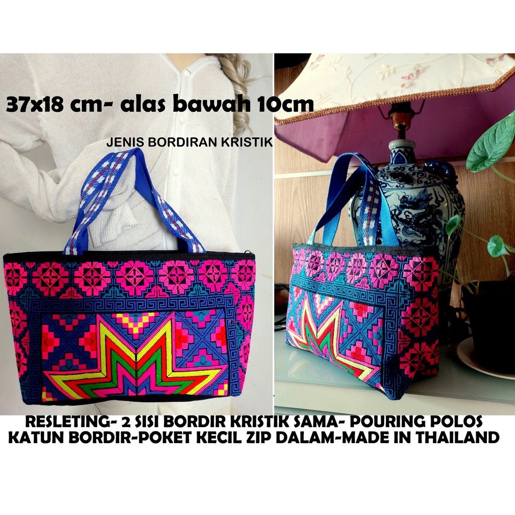 tas bordiran import/tas thailand/tas slempang/tas etnik/clutch/tas pingang/dompet/tote bag/top handl