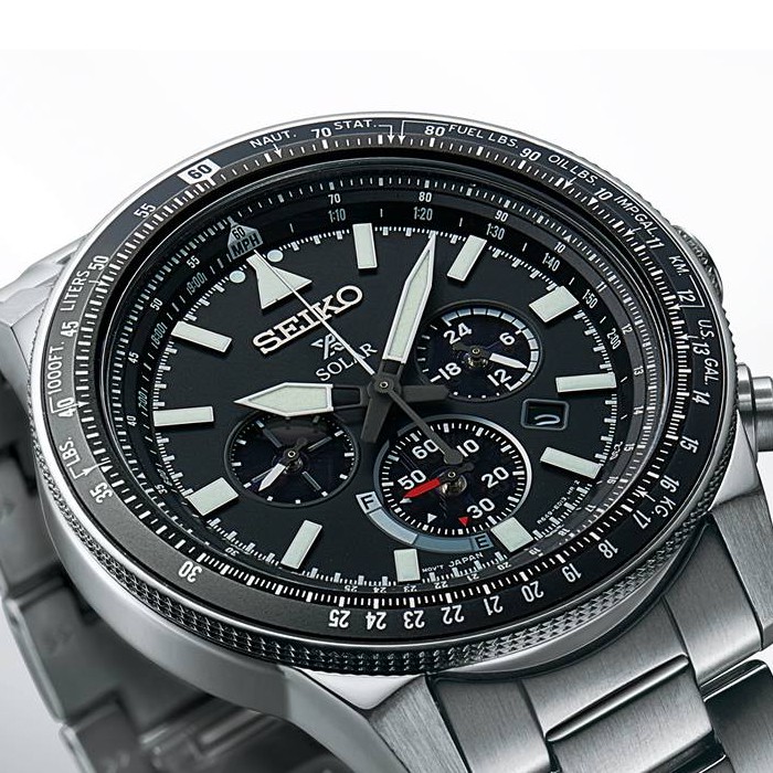 Seiko Prospex SSC607P1 Solar Chronograph Flightmaster Jam Pria SSC607