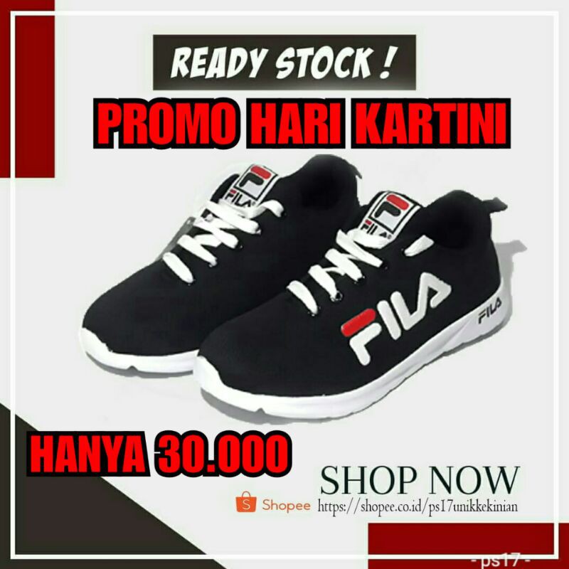 SEPATU IMPORT FILA HITAM