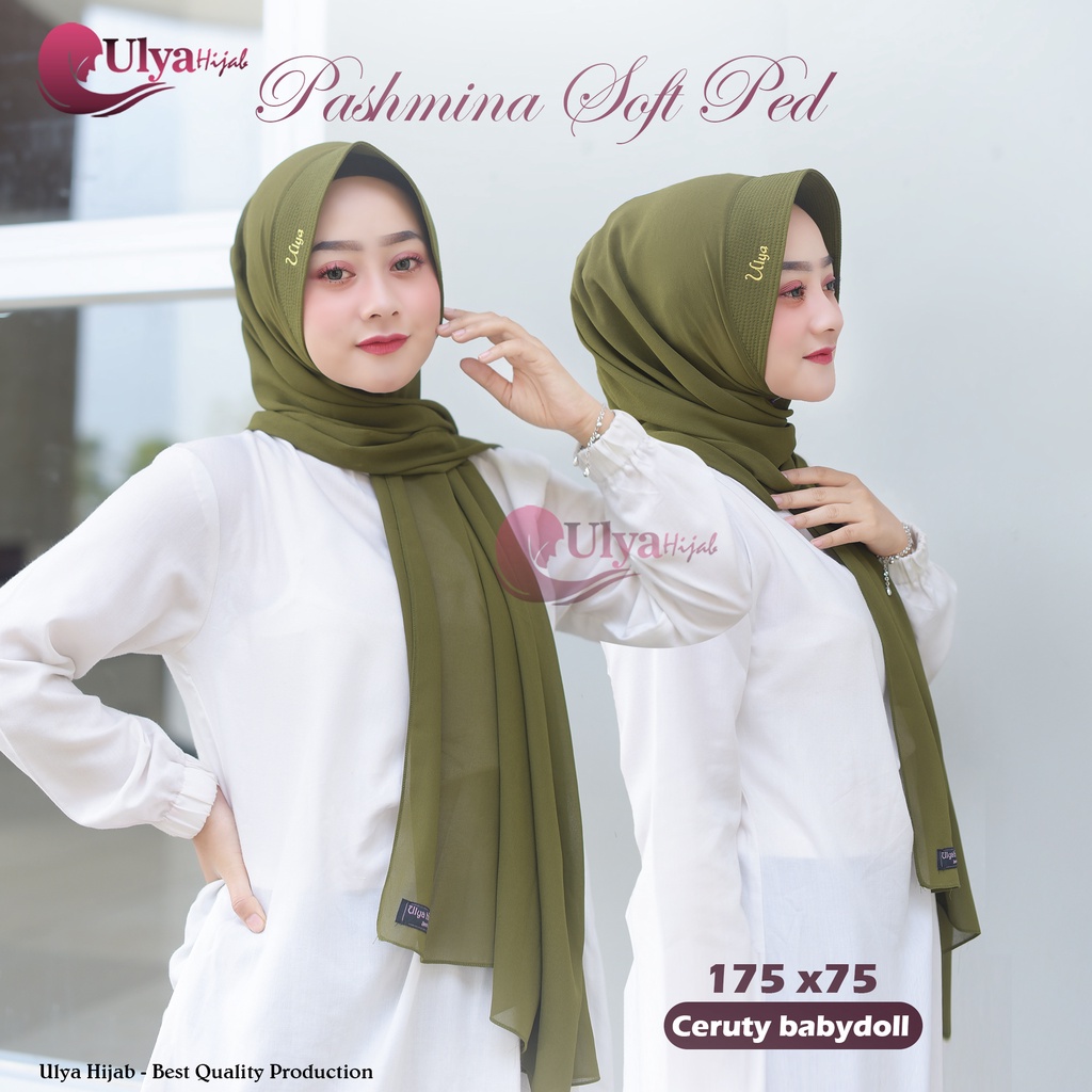 Pashmina Ceruti Babydoll - Pashmina Pet Instan - Pashmina Soft Pet Brand Ori Ulya Hijab