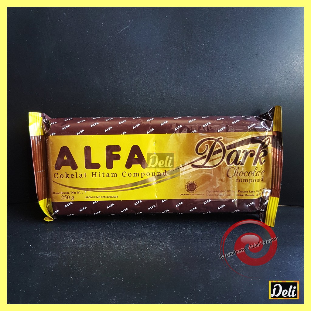 

Coklat Batang Alfa Dark Chocolate Compound 250gr / Coklat Batang 250gr