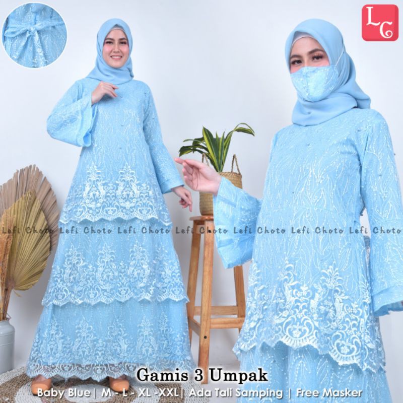 NEW !!! GAMIS KEBAYA | GAMIS 3 UMPAK | GAMIS PESTA | KEBAYA TULLE PREMIUM | BY LC