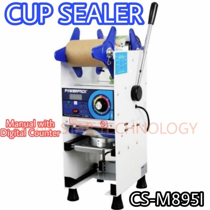 MURAH SINTE POWERPACK Cup Sealer wI DIGITAL COUNTER Alat Segel Gelas Plastik READY