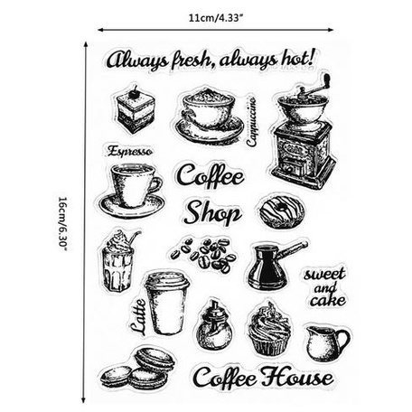 

Clear Stamp (Stempel Transparan/Bening - Coffee Lovers - COFFEE SHOP