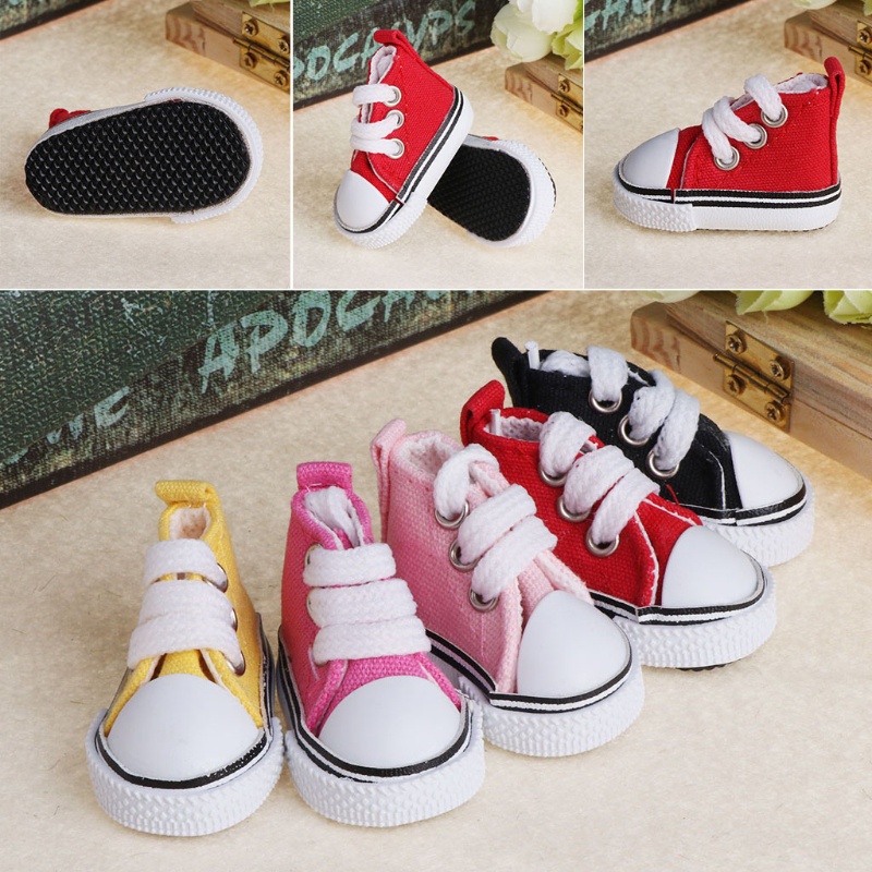 Mary 5cm Untuk Aksesoris Sepatu Boneka Kanvas Fashion Musim Panas Mainan Mini Sneakers Denim Bo