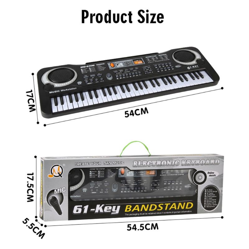 Sun 61kunci Keyboard Elektronik Musik Digital Untuk Papan Kunci Piano Elektrik Anak