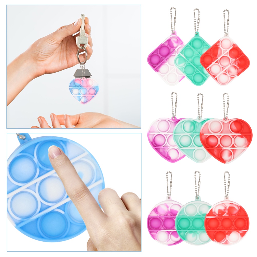 TK Push Pop It Adult Stress Relief Toy Anti-Stress Gift Foxmind Kids Sensorial Bubblefidget Key Ring