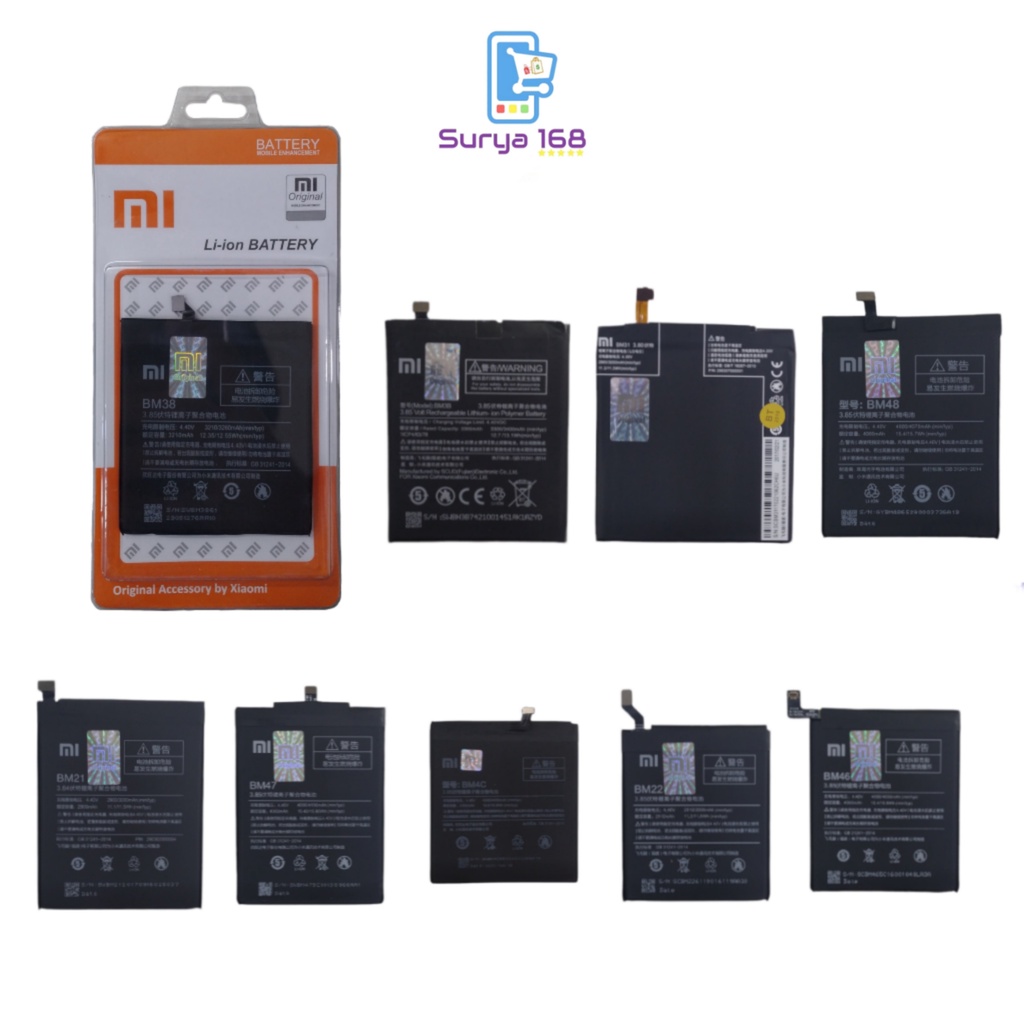 BATTERY BATERAI BATTERE BATRE XIAOMI REDMI MI MIX NOTE 1 / 1S / 2 / 2A / 3 / 4 / 4S / 4I / 4C / 5 / 5S PLUS / 6 / 8 / 8 SE / 8 LITE / 8 PRO / MI PLAY / POCO F2 / F3 PRO / K30