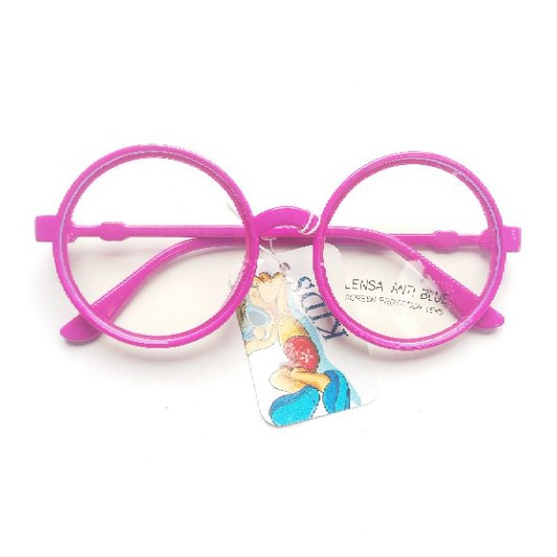 Kacamata Anak Bulat AntiBlue | YT489AB-Pink
