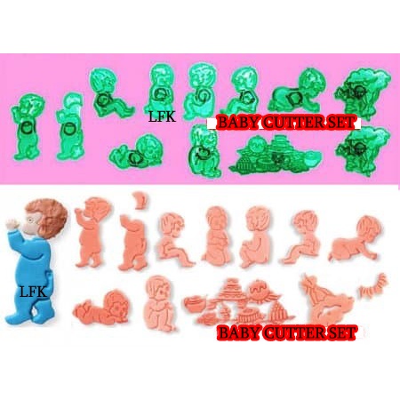 BABY BAYI CUTTER EMBOSS PRESS FONDANT COOKIES CETAKAN BISKUIT LEBARAN LAHIRAN DEKORASI KUE ICING