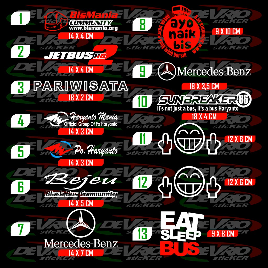 Jual Stiker Bismania Cutting Sticker, Banyak Pilihan, Stiker Custom