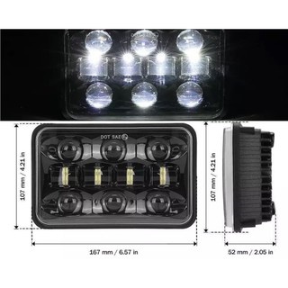 LAMPU DAYMAKER KOTAK 4 X 6 INCH LED 10 MATA GL100 GLPRO RX KING DLL