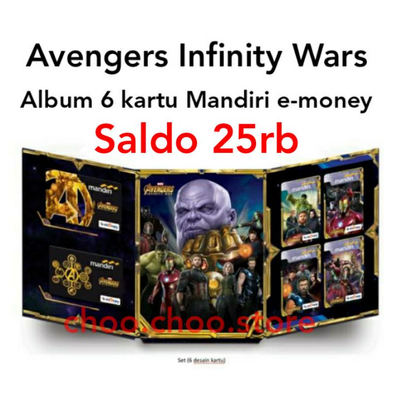 Avengers Infinity War Mandiri Kartu Etol Emoney Tol Iron Man Thor Marvel