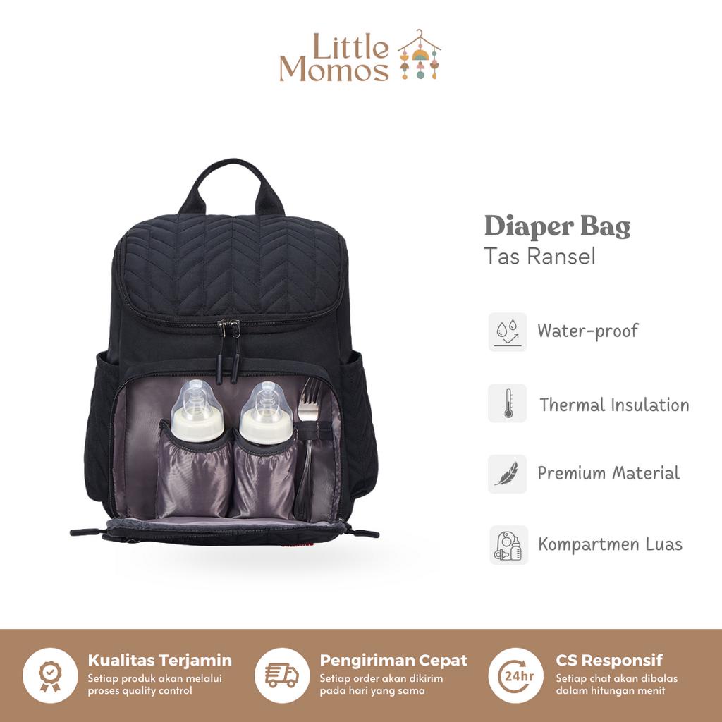 Little Momos Tas Perlengkapan Bayi Travelling Diaper Bag Ransel Backpack Premium