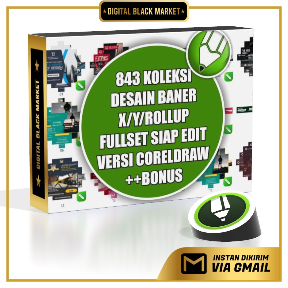 843 Baner Fullset Editable Cdr Only - Coreldraw Template