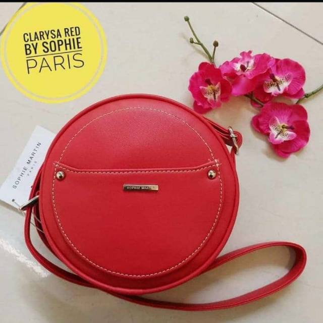 Tas slempang clarysa red bag by sophie Martin Paris