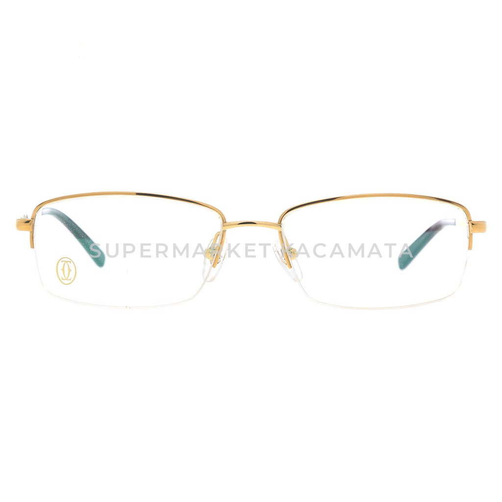 Frame Kacamata Minus Pria Wanita Cartier Grade Ori 8201035 Gold