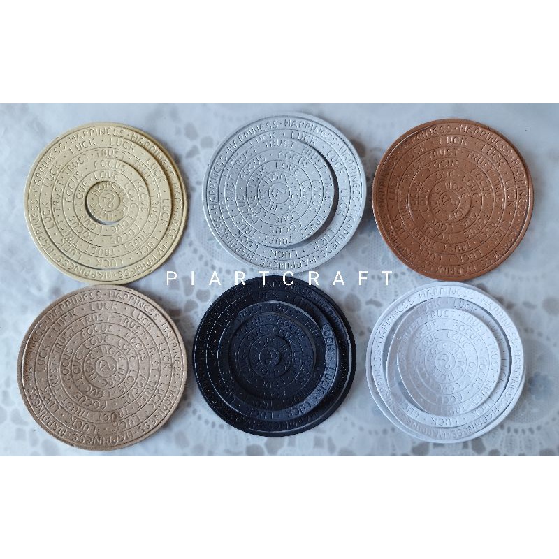 

Frame Circle motif tulisan - Dies cut / cut dies DIY scrapbook / vintage journal / bujo / diary