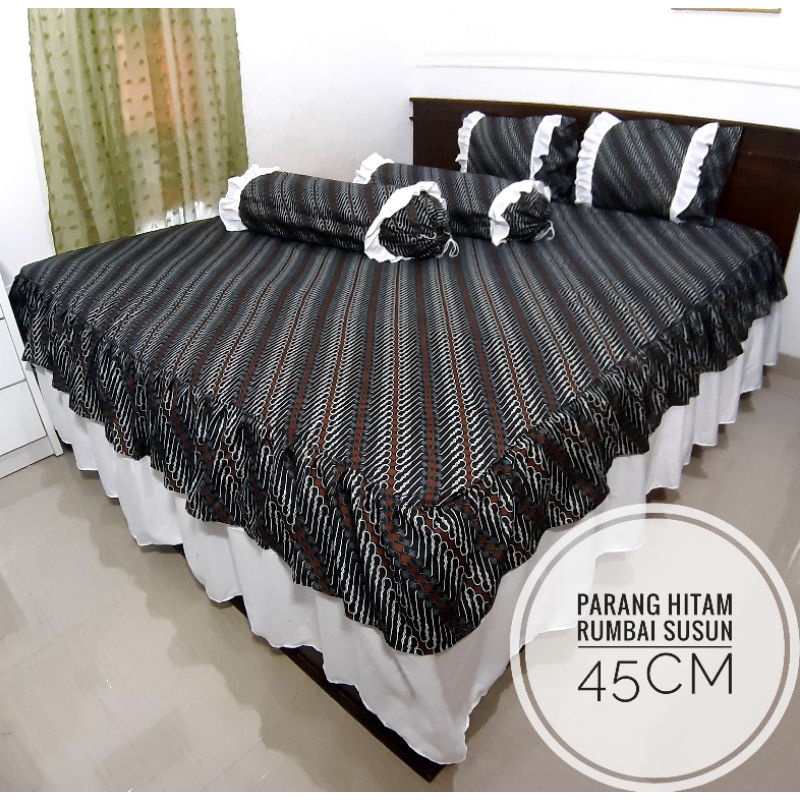 sprei rumbai susun cantik 45cm