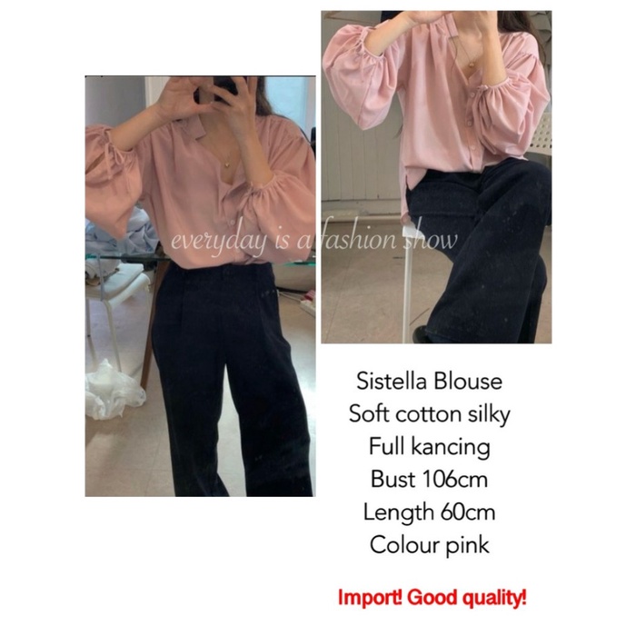 Zaza_Fashion Baju Atasan Wanita Terbaru 2020  Real Pict Blouse W ZI208 Sistella Blouse