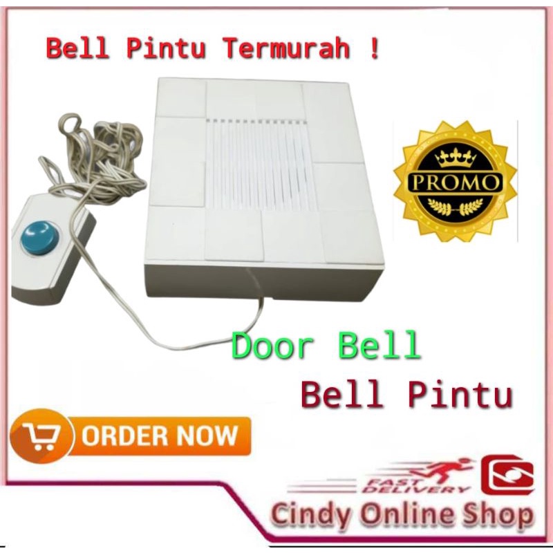 Bell Pintu Door Bell Ding Dong DC Bel Pintu Kabel 1.8M