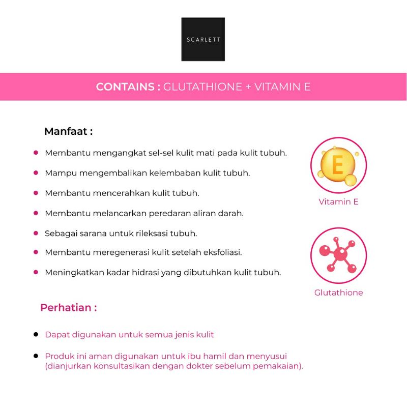 SCARLET Whitening Body Scrub ROMANSA POMEGRANTE COFFEE Scarlett By Felicya Angelista - LULUR SCARLETT