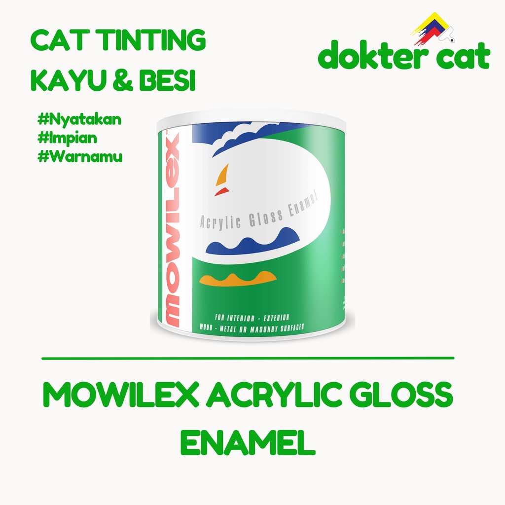 MOWILEX ACRYLIC GLOSS ENAMEL 20 Lt / CAT TINTING KAYU&amp;BESI / CAT MURAH