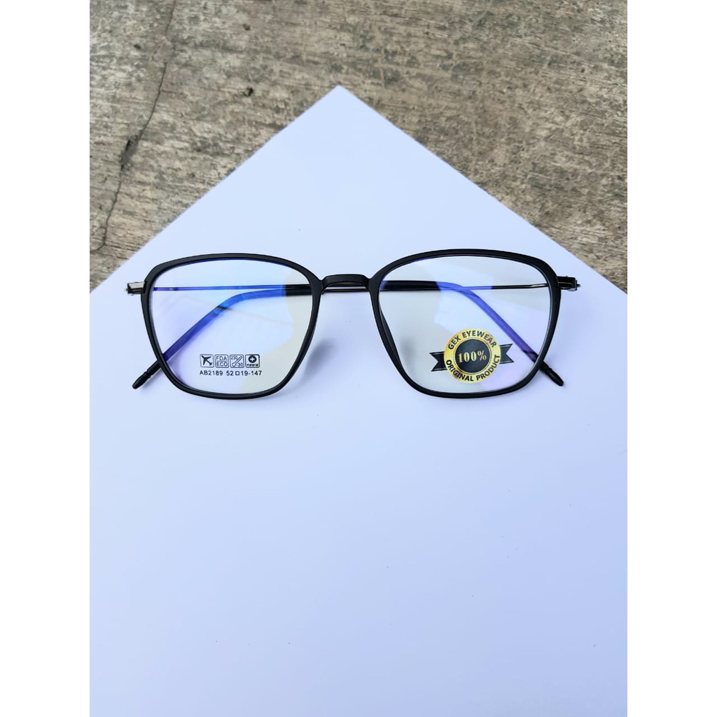 Frame kacamata minus photocromic ( paket kacamata minus/ photocromic ) kode 2189 blue ray potocromic