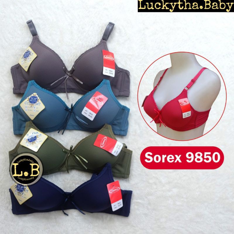 bra sorex 9850 berpori,busa,tanpa kawat / bh wanita dewasa tanpa kawat  sorex / bh wanita sorex