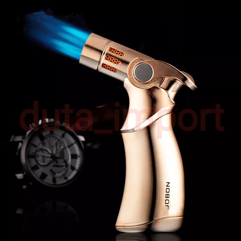 JOBON 4 Jet Flame Turbo Lighter Blue Fire Spray Gun Powerful/Korek Api Biru Gas Isi Ulang Keren